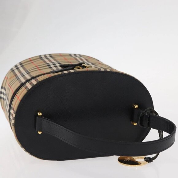 Authentic BURBERRY Nova Check Vanity Hand Bag bst384-121825 - Picture 8 of 16